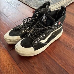 Vans Black and White High-Top Sneakers